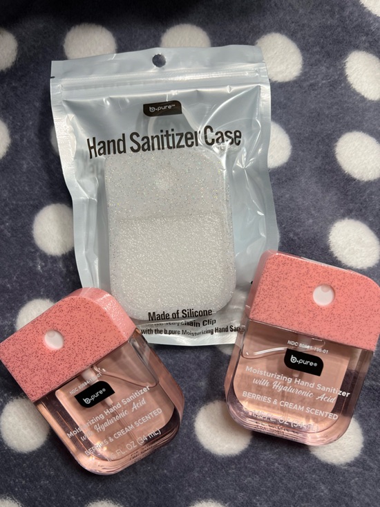 B.Pure Other - b. pure clear Glitter Hand Sanitizer Case and 2 Refillable Sanitizers